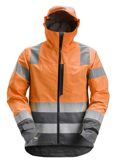 AllroundWork, High-Vis Waterproof Shell Jack Klasse 3 1330 snickers workwear