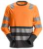 2433 AllroundWork, High-Vis t-shirt met lange mouwen, Klasse 2 snickers workwear ( High vis oranje/staal grijs, XXL )